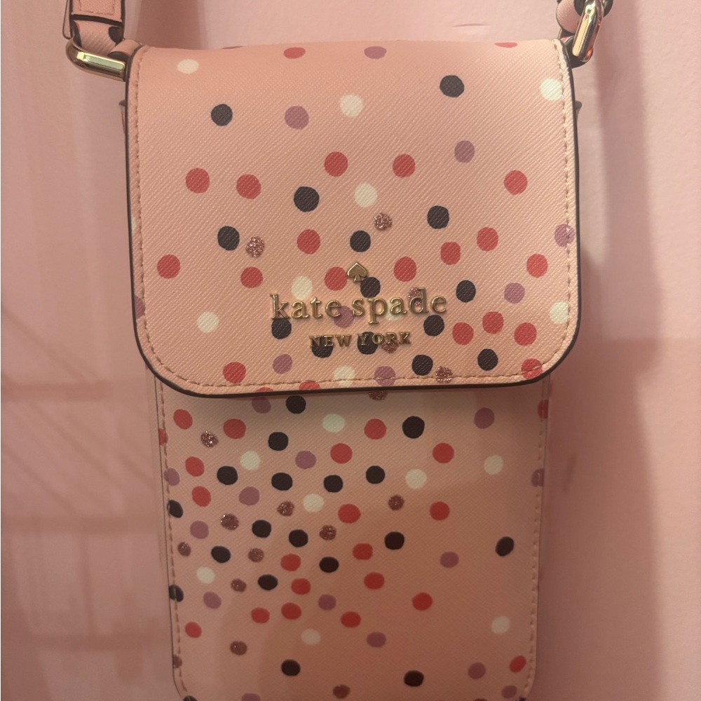 Kate Spade Pink Polka Dot Crossbody Bag